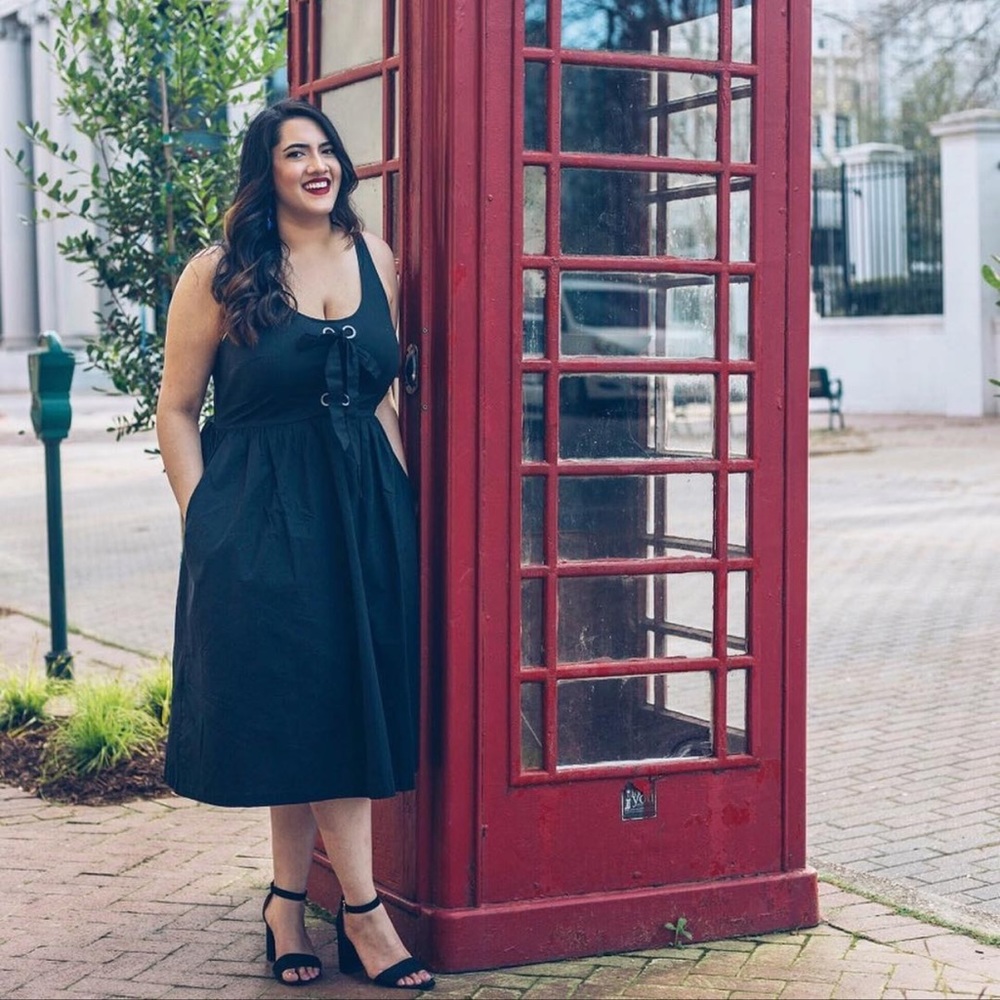 Who What Wear A Line Black Dress